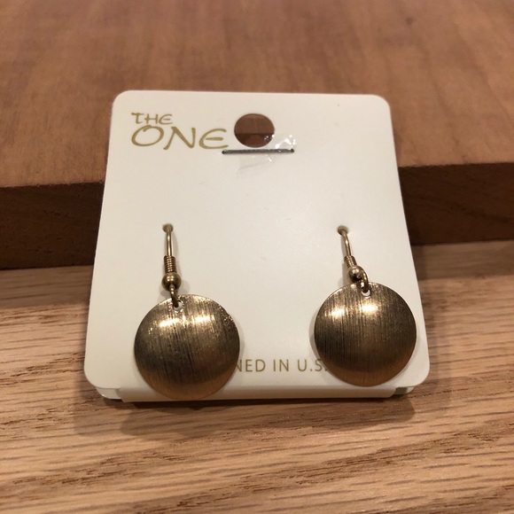 The One Circle textures detail drop earrings - Picture 1 of 3